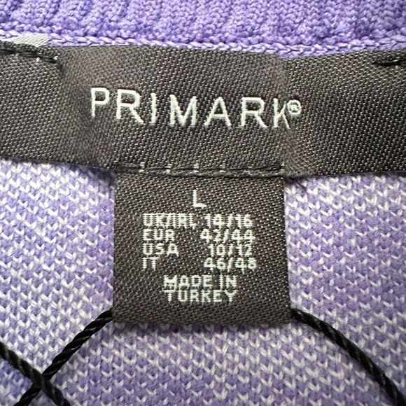 NWT Primark Gingham Check Co-ord Crop Tank & Mini Skirt Set Lilac White Large - Picture 4 of 4